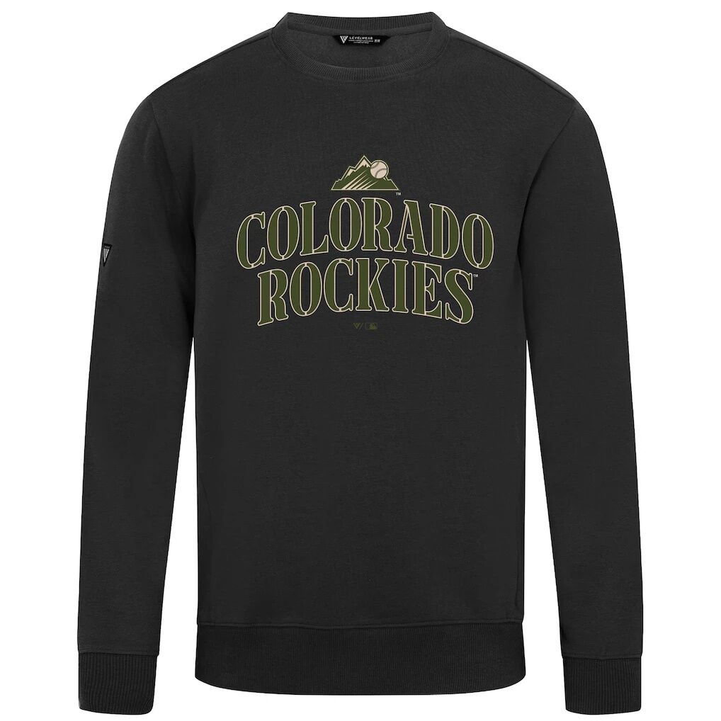 Colorado Rockies Levelwear 2026 Armed Forces Day Stencil Arch Zane Sweatshirt