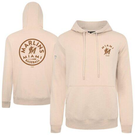 Miami Marlins Levelwear 2026 Armed Forces Day Transit Podium Hoodie - Khaki - Front View