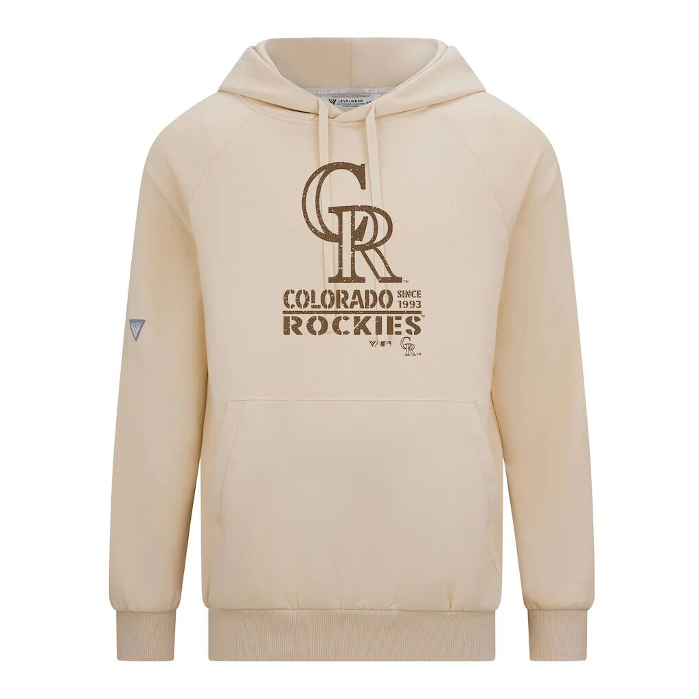 Colorado Rockies Levelwear 2026 Armed Forces Day Sortie Connect Raglan Hoodie - Khaki