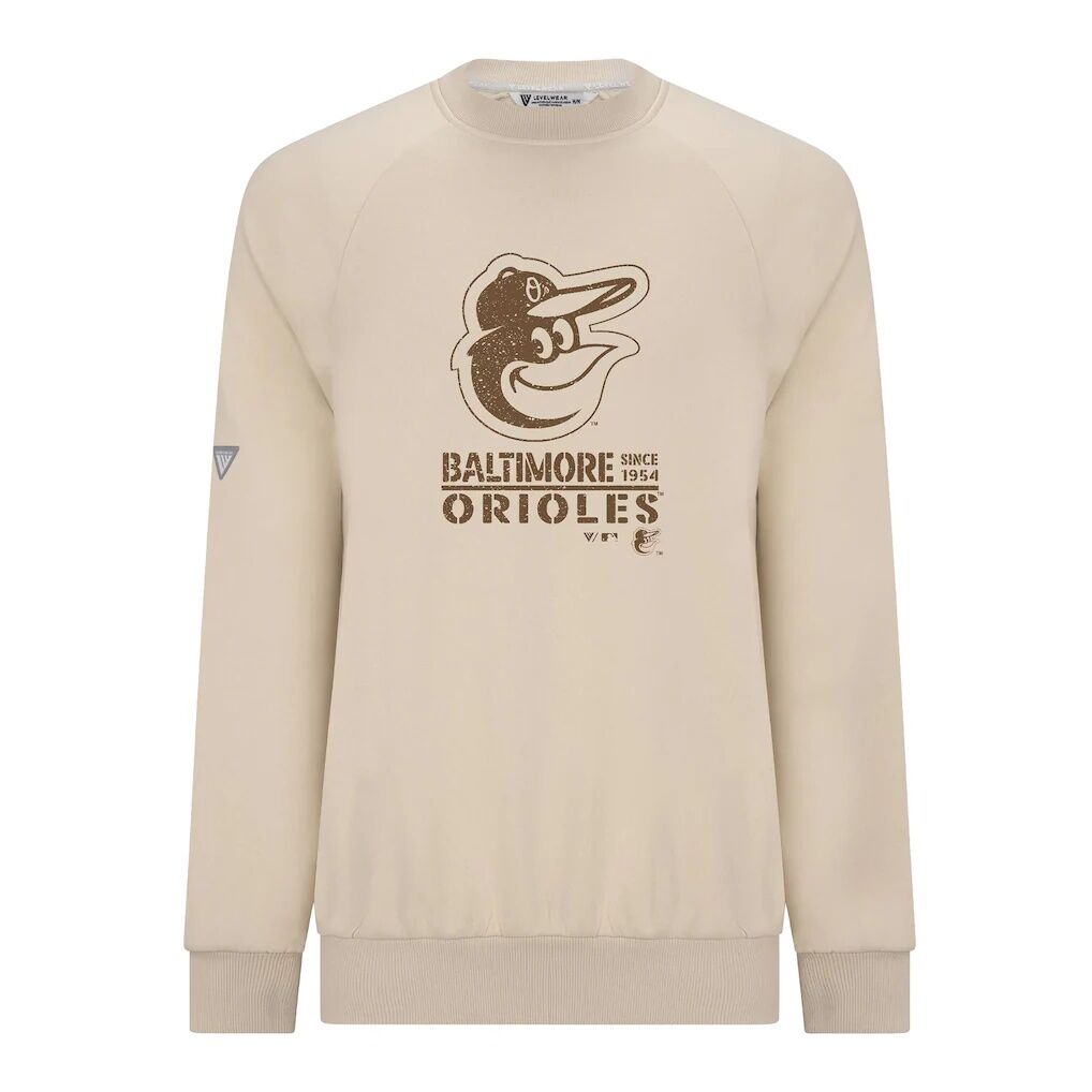 Baltimore Orioles Levelwear 2026 Armed Forces Day Sortie Connect Raglan Sweatshirt - Khaki