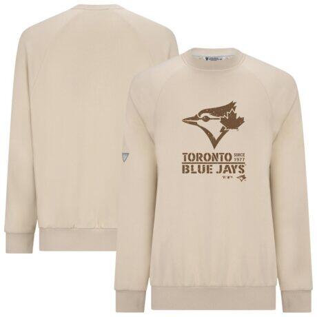 Toronto Blue Jays Levelwear 2026 Armed Forces Day Sortie Connect Raglan Sweatshirt - - Front View