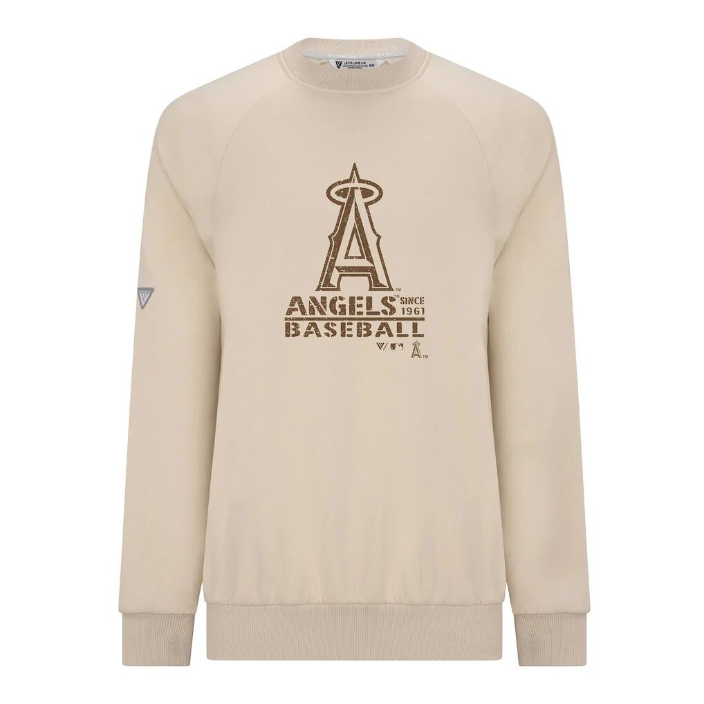 Los Angeles Angels Levelwear 2026 Armed Forces Day Sortie Connect Raglan Sweatshirt - Khaki