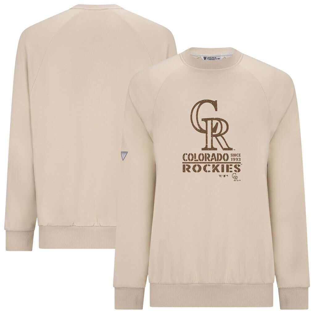 Colorado Rockies Levelwear 2026 Armed Forces Day Sortie Connect Raglan Sweatshirt - Khaki