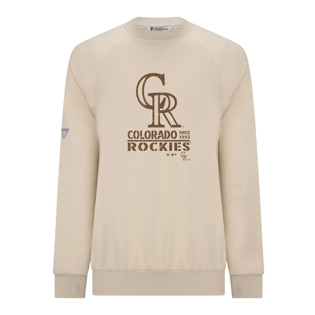 Colorado Rockies Levelwear 2026 Armed Forces Day Sortie Connect Raglan Sweatshirt - Khaki
