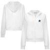 Miami Marlins Levelwear Women's Insignia 2.0 Judd Raglan Full-Zip Hoodie - White - Front View