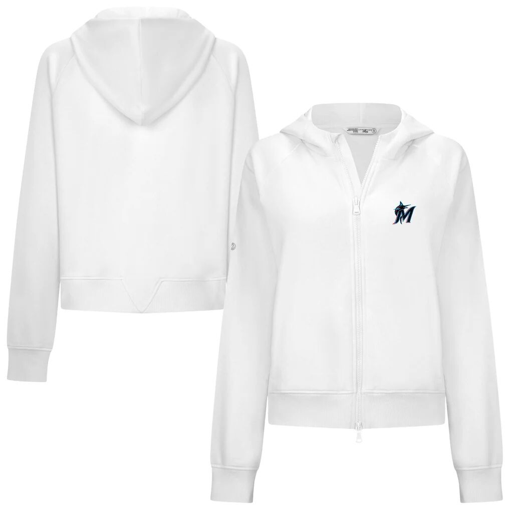 Miami Marlins Levelwear Women's Insignia 2.0 Judd Raglan Full-Zip Hoodie