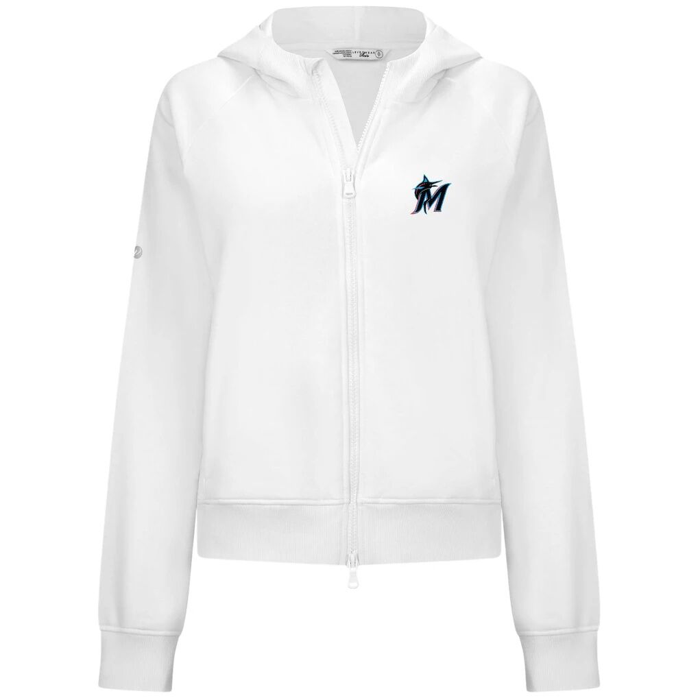 Miami Marlins Levelwear Women's Insignia 2.0 Judd Raglan Full-Zip Hoodie