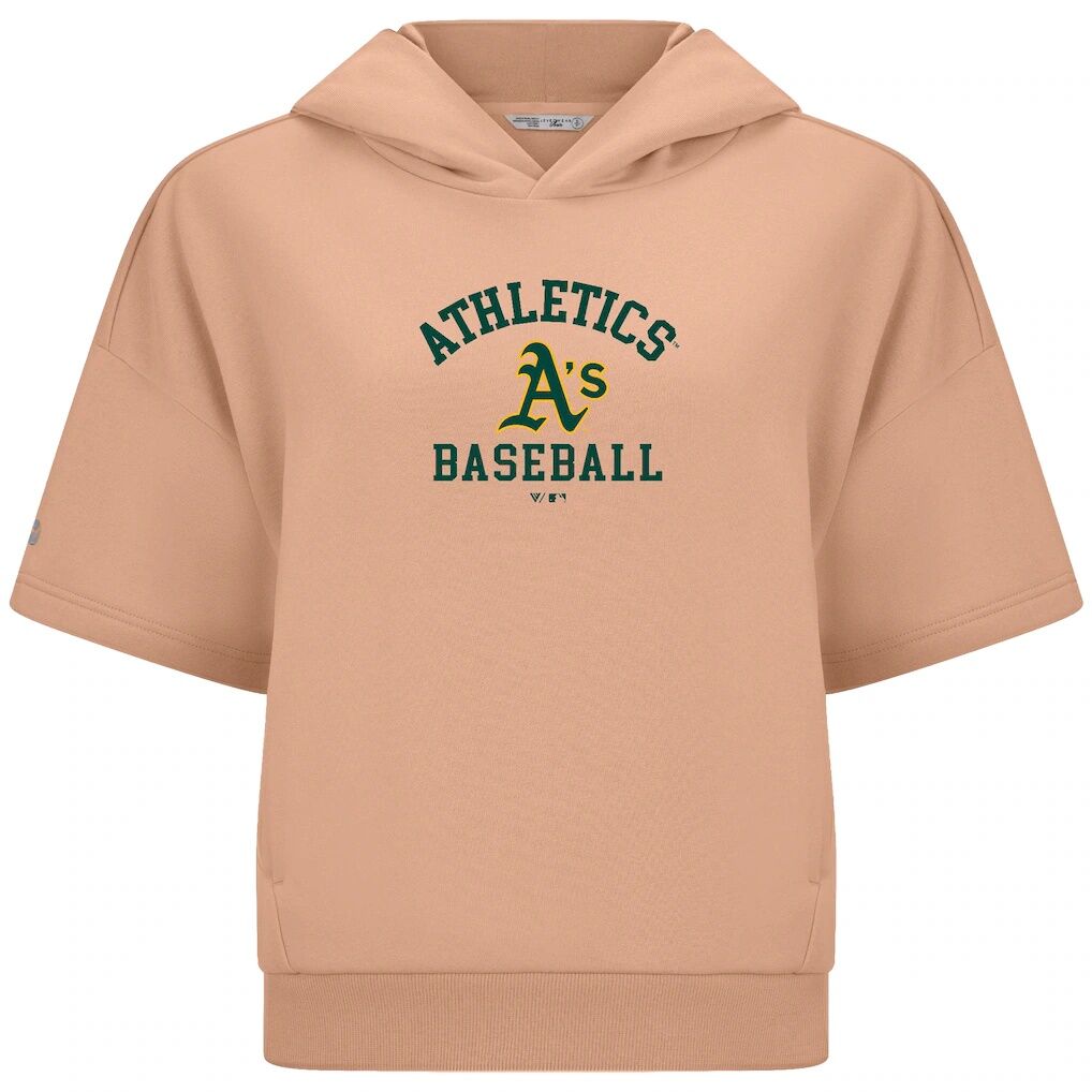 Athletics Levelwear Women's Amber Short Sleeve Limelight Hoodie - Beige
