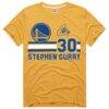 Stephen Curry Golden State Warriors Homage Unisex Jersey Remix Tri-Blend T-Shirt - Gold - Front View