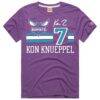 Kon Knueppel Charlotte Hornets Homage Unisex Jersey Remix Tri-Blend T-Shirt - Purple - Front View