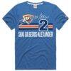 Shai Gilgeous-Alexander Oklahoma City Thunder Homage Unisex Jersey Remix Tri-Blend T-Shirt - Blue - Front View