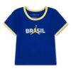 Brazil National Team Jordan Brand Girls Youth Retro Graphic Tri-Blend T-Shirt - - Front View