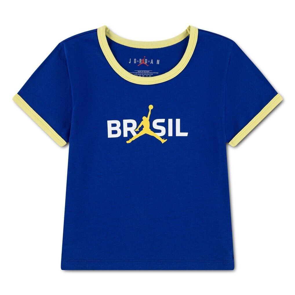 Brazil National Team Jordan Brand Girls Youth Retro Graphic Tri-Blend T-Shirt - Royal