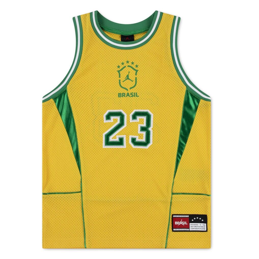 Brazil National Team Jordan Brand Youth Mesh Basketball Fashion Jersey