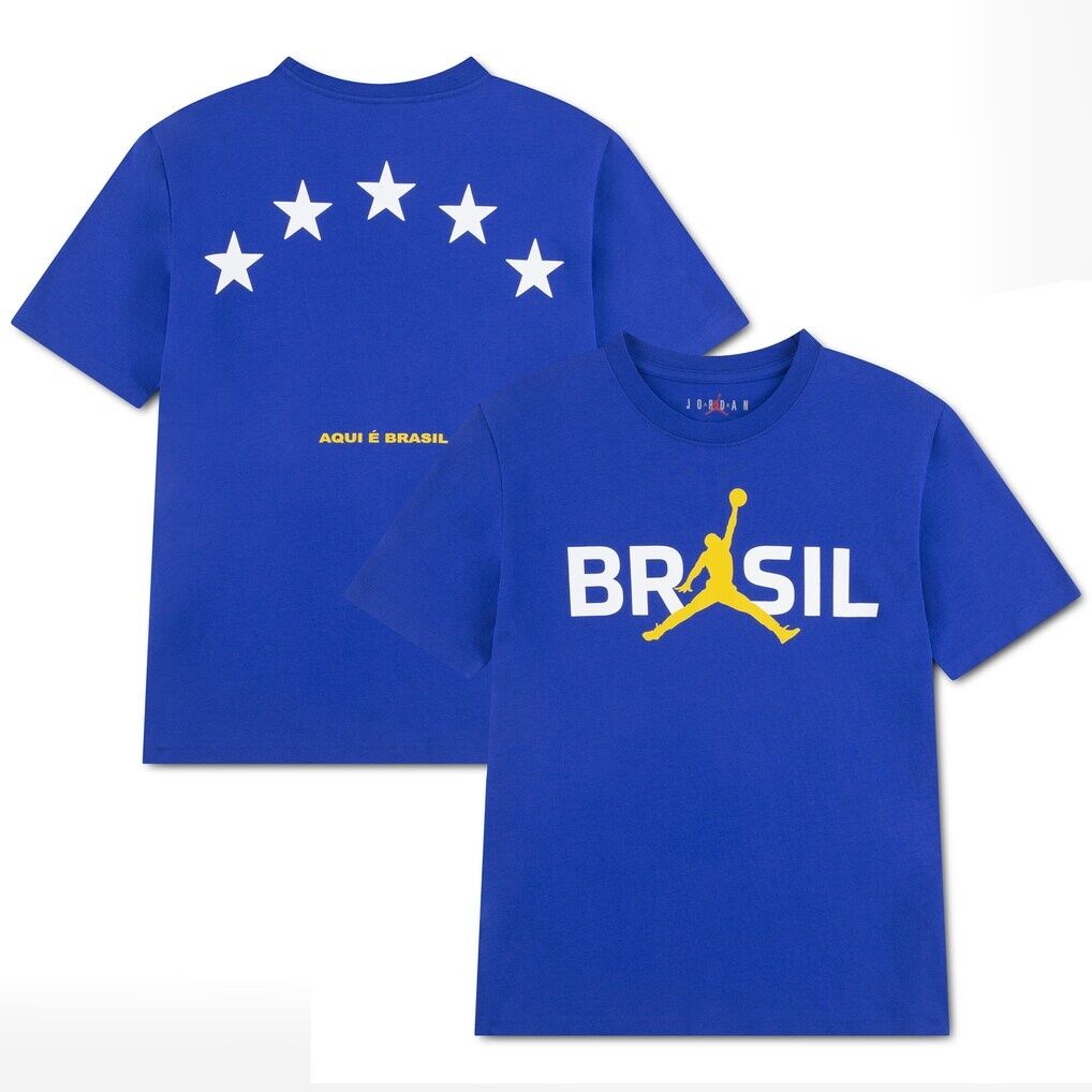 Brazil National Team Jordan Brand Youth 5-Star Logo T-Shirt - Royal