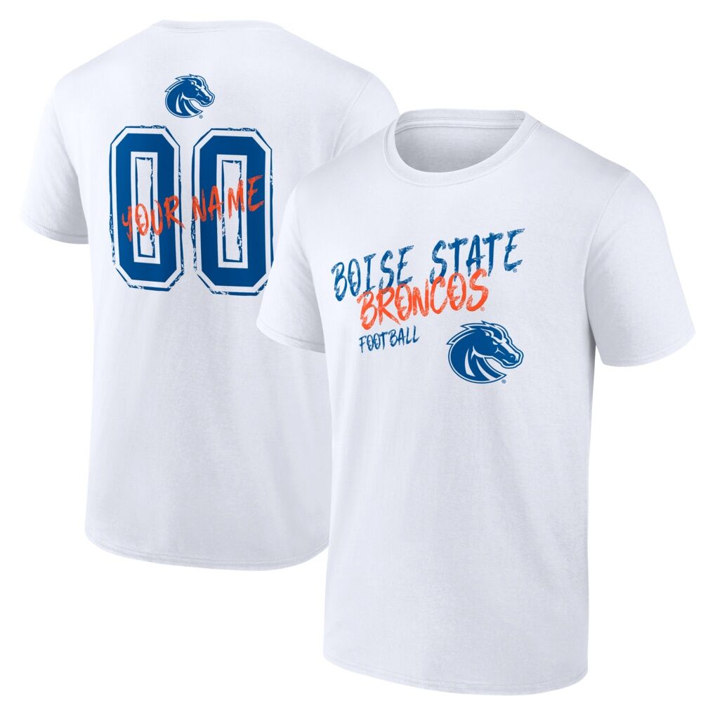 Boise State Broncos Hustle Personalized Name & Number T-Shirt