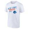 Boise State Broncos Hustle Personalized Name & Number T-Shirt - White - Side View