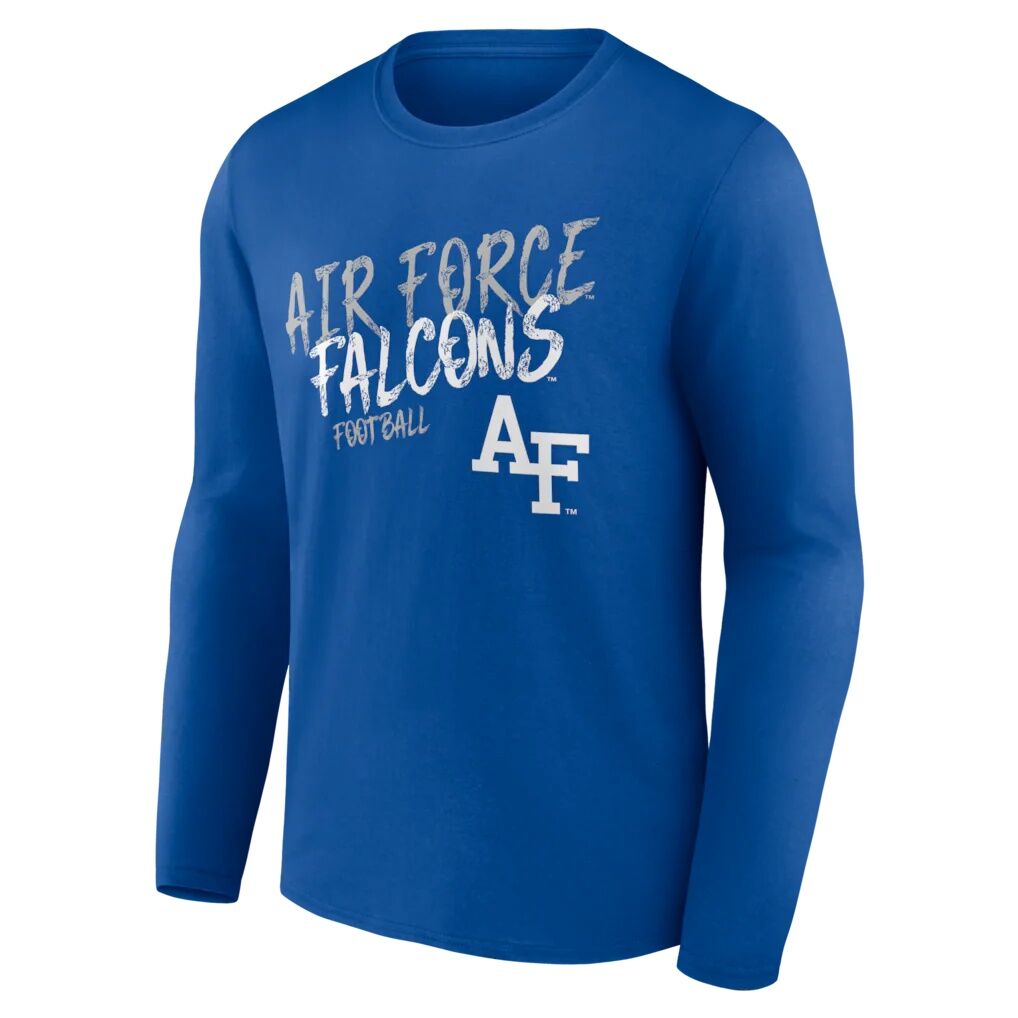 Air Force Falcons Hustle Personalized Name & Number Long Sleeve T-Shirt - Royal