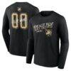 Army Black Knights Hustle Personalized Name & Number Long Sleeve T-Shirt - Black - Front View
