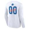 Boise State Broncos Hustle Personalized Name & Number Long Sleeve T-Shirt - White - Detail View