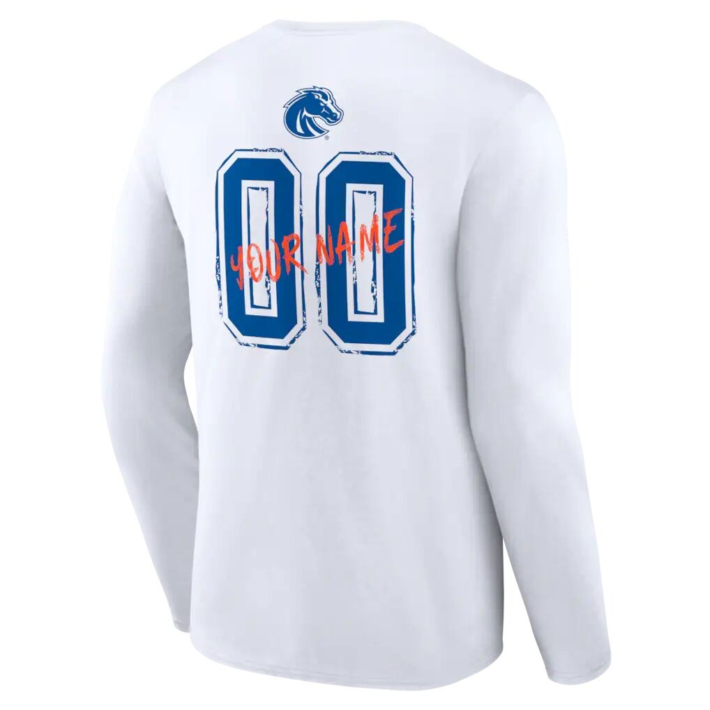 Boise State Broncos Hustle Personalized Name & Number Long Sleeve T-Shirt