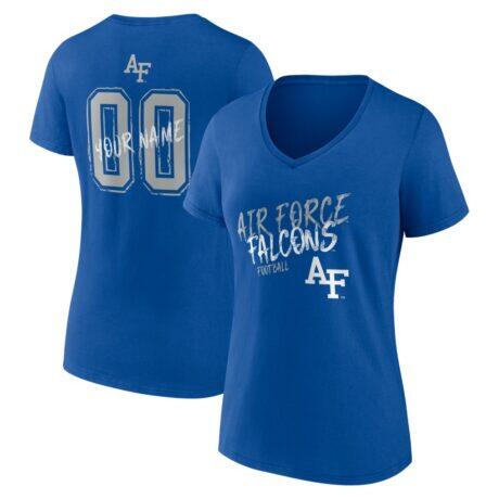 Air Force Falcons Women's Hustle Personalized Name & Number V-Neck T-Shirt - - Front View