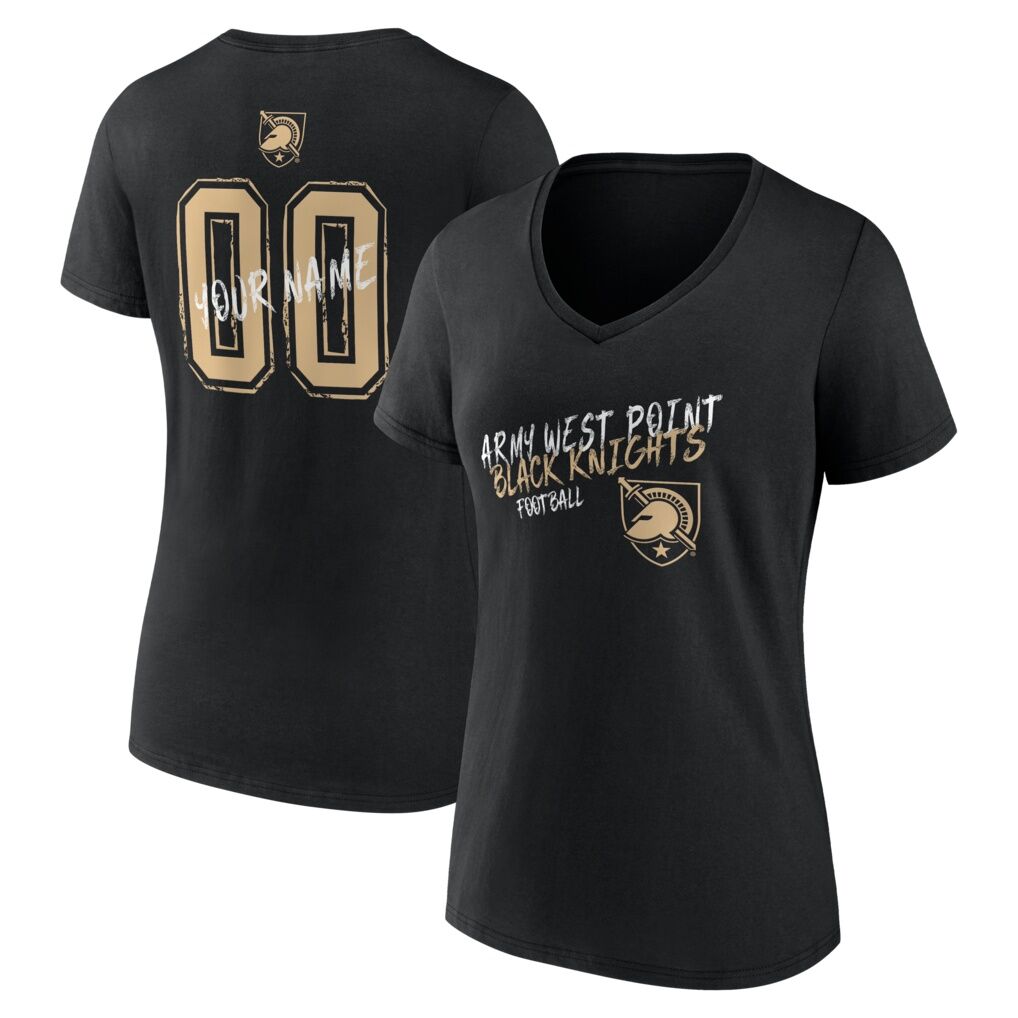 Army Black Knights Women's Hustle Personalized Name & Number V-Neck T-Shirt