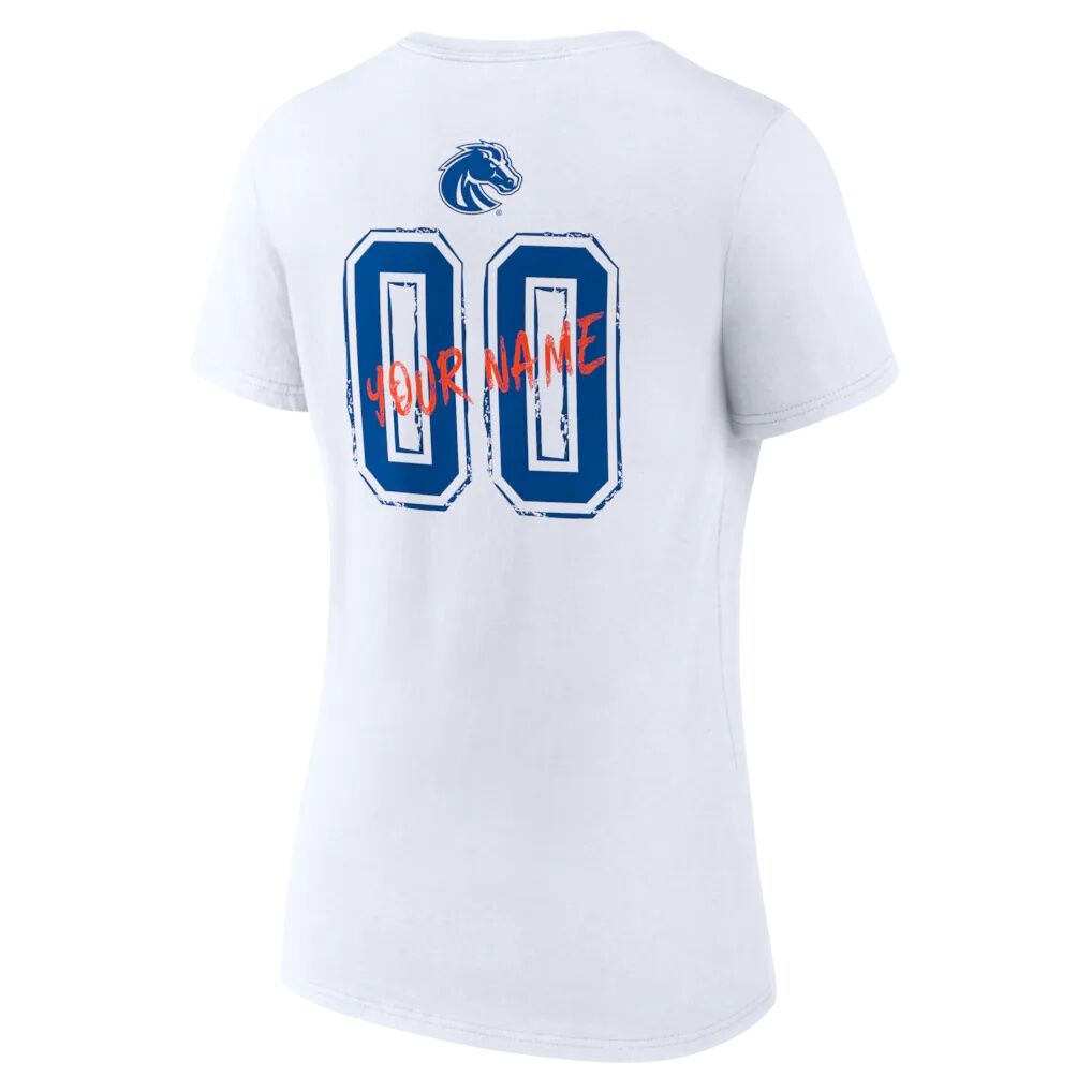 Boise State Broncos Women's Hustle Personalized Name & Number V-Neck T-Shirt