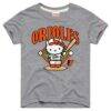 Baltimore Orioles Homage Youth Hello Kitty x MLB Tri-Blend T-Shirt - Gray - Front View