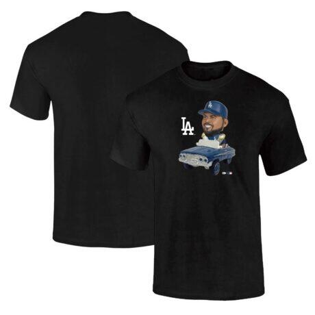 Los Angeles Dodgers x Ice Cube Unisex T-Shirt - Black - Front View