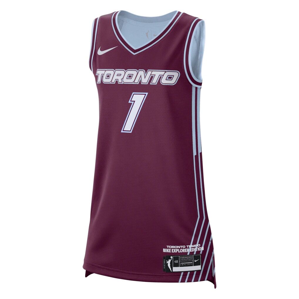 Kiki Rice Toronto Tempo Nike Unisex Victory Jersey - Explorer Edition - Bordeaux