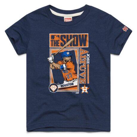 Jose Altuve Houston Astros Homage Youth Player Graphic Tri-Blend T-Shirt
