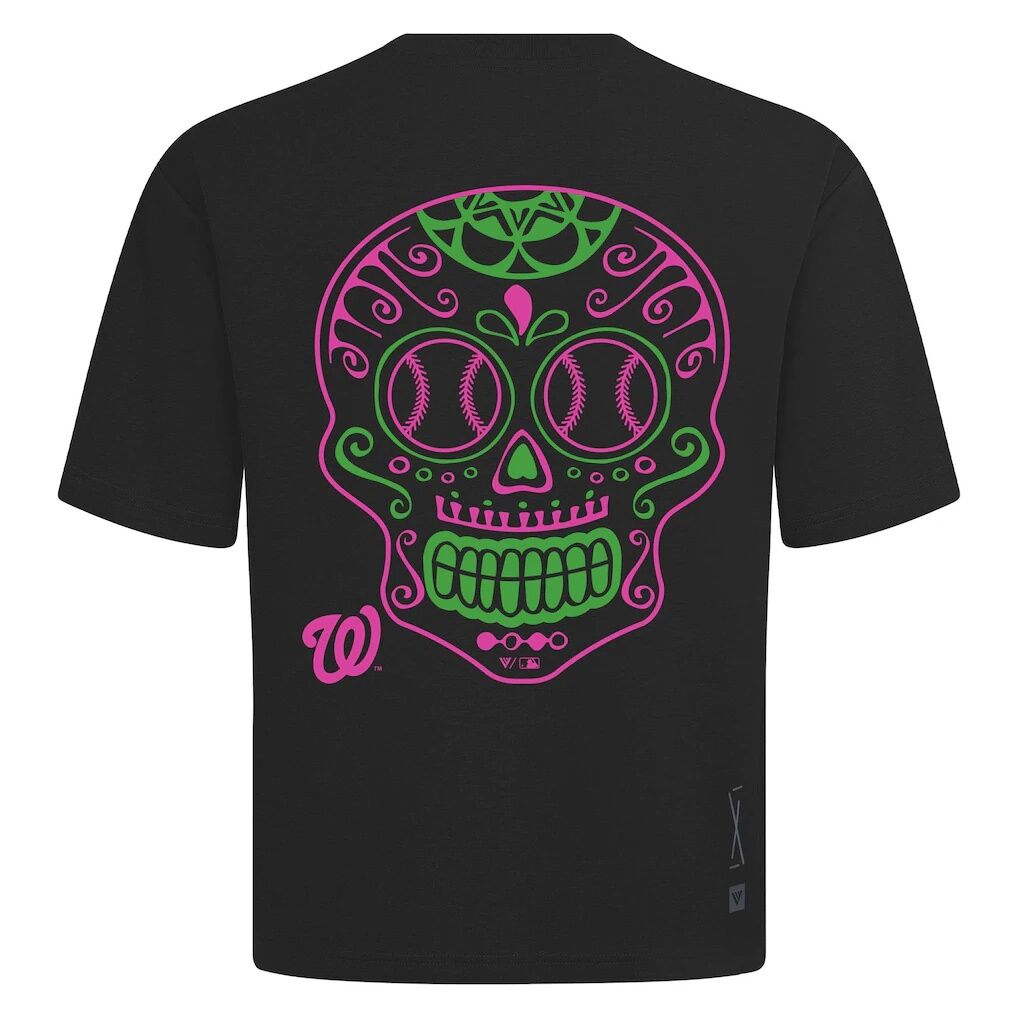 Washington Nationals Levelwear  Luxe Signature Knit Sugar Skull T-Shirt