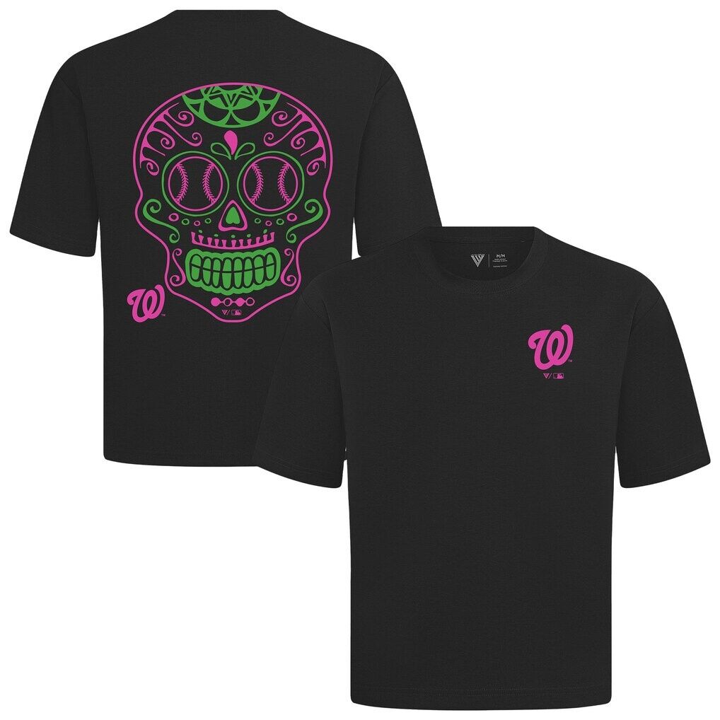 Washington Nationals Levelwear  Luxe Signature Knit Sugar Skull T-Shirt