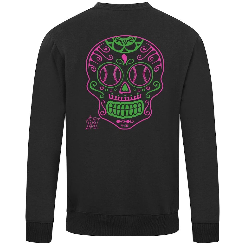Miami Marlins Levelwear Sugar Skull Zane Sweatshirt