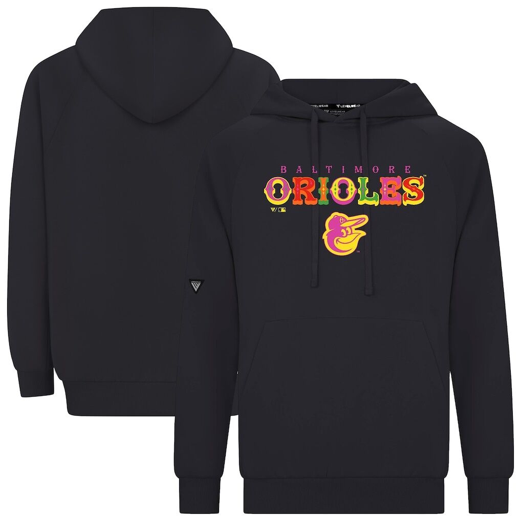 Baltimore Orioles Levelwear Fiesta Text Connect Raglan Hoodie