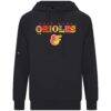Baltimore Orioles Levelwear Fiesta Text Connect Raglan Hoodie - Black - Side View