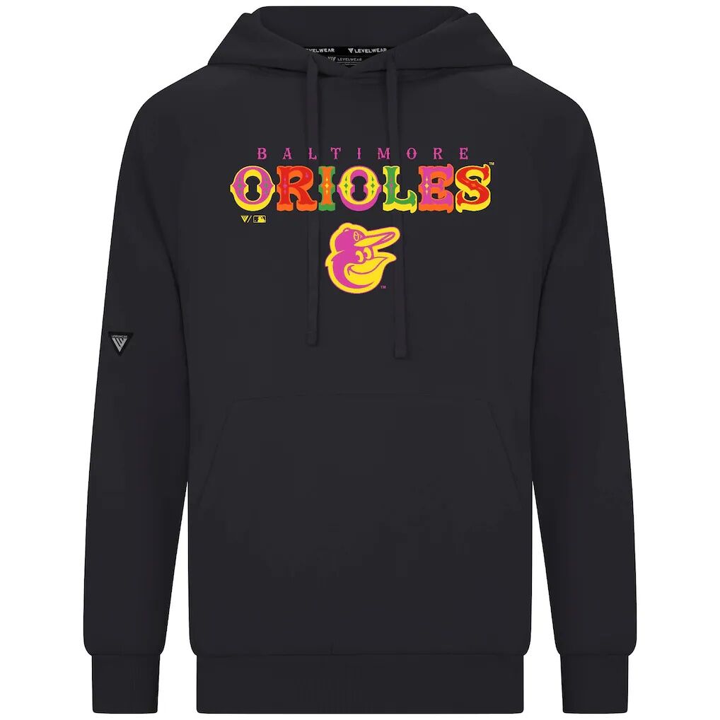 Baltimore Orioles Levelwear Fiesta Text Connect Raglan Hoodie