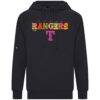 Texas Rangers Levelwear Fiesta Text Connect Raglan Hoodie - Black - Side View