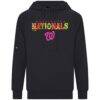 Washington Nationals Levelwear Fiesta Text Connect Raglan Hoodie - Black - Side View