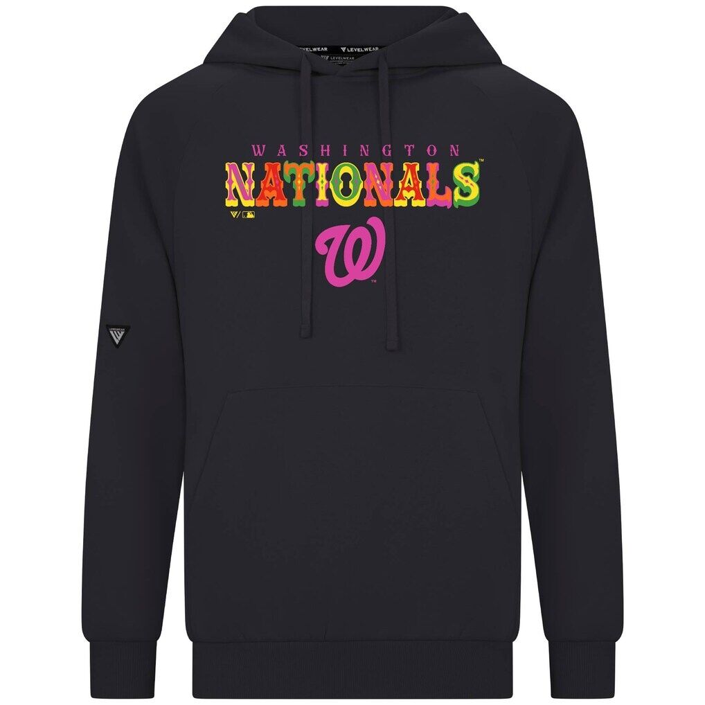 Washington Nationals Levelwear Fiesta Text Connect Raglan Hoodie