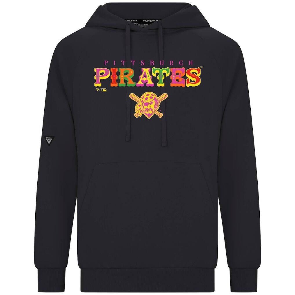 Pittsburgh Pirates Levelwear Fiesta Text Connect Raglan Hoodie
