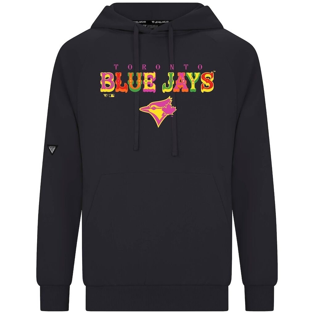 Toronto Blue Jays Levelwear Fiesta Text Connect Raglan Hoodie