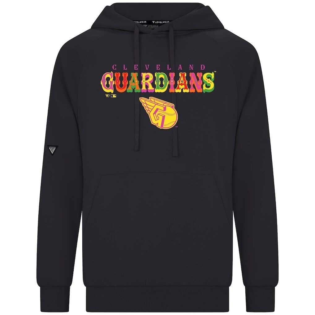 Cleveland Guardians Levelwear Fiesta Text Connect Raglan Hoodie