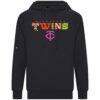 Minnesota Twins Levelwear Fiesta Text Connect Raglan Hoodie - Black - Side View