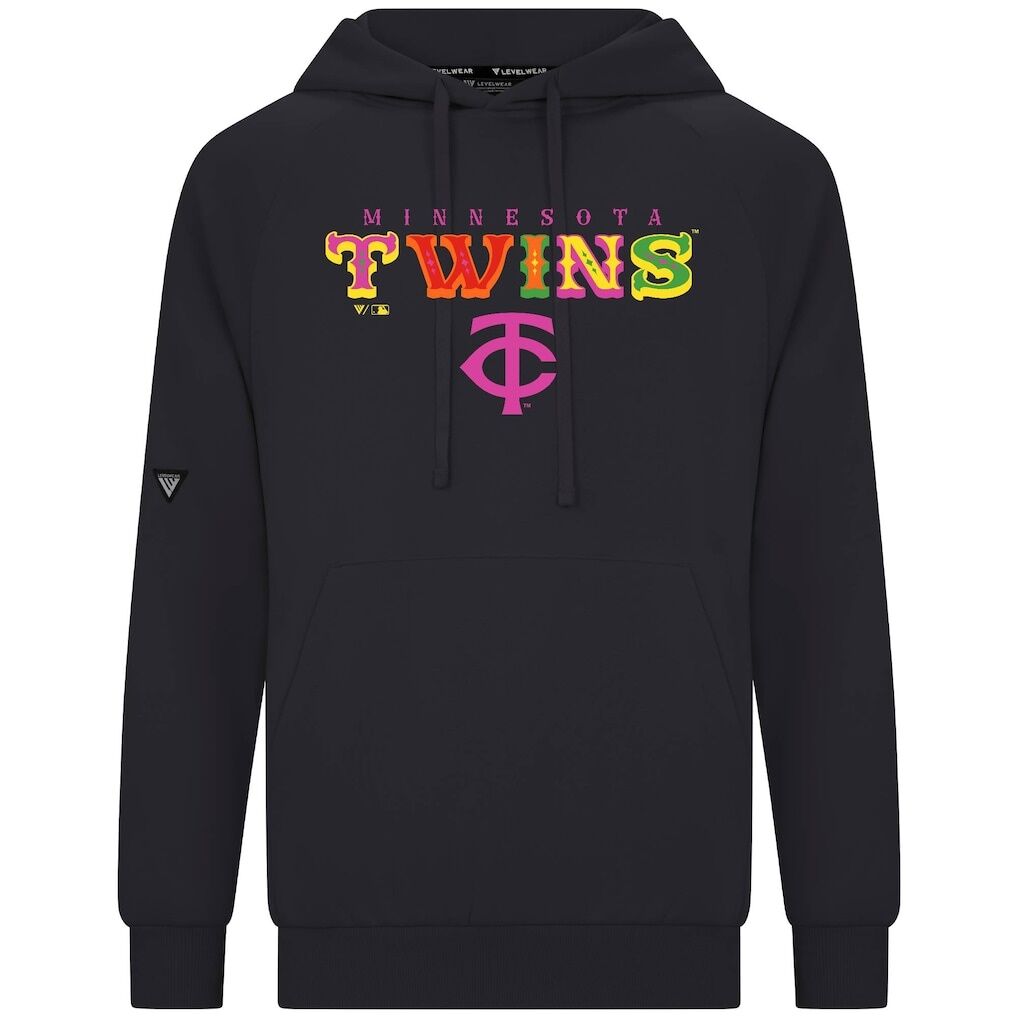 Minnesota Twins Levelwear Fiesta Text Connect Raglan Hoodie