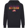 Colorado Rockies Levelwear Fiesta Text Connect Raglan Hoodie - Black - Side View
