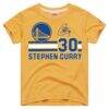 Stephen Curry Golden State Warriors Homage Youth Remix Signature Name & Number Tri-Blend T-Shirt - Gold - Front View