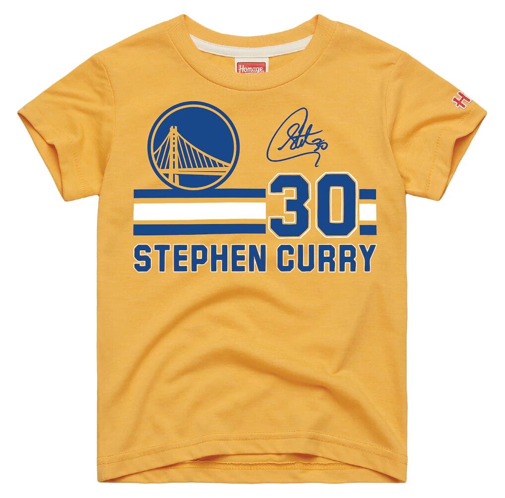 Stephen Curry Golden State Warriors Homage Youth Remix Signature Name & Number Tri-Blend T-Shirt