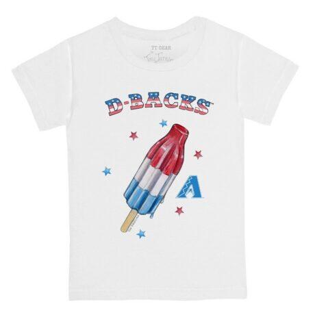 Arizona Diamondbacks Tiny Turnip Infant Rocket Pop T-Shirt - White - Front View